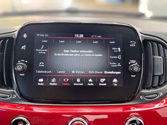 Fiat 500 RED PANO TEMPOMAT KLIMAAUTOMATIK 