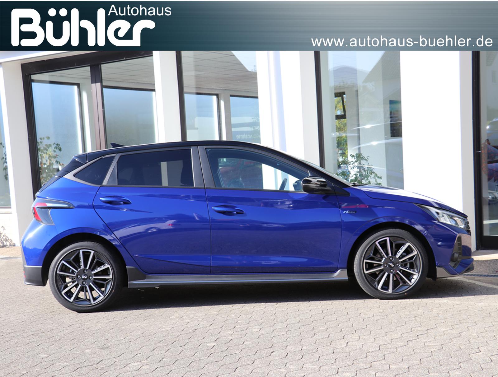 Hyundai i20 1.0 T-GDI N Line - Intense Blue Pearl/Phantom Black