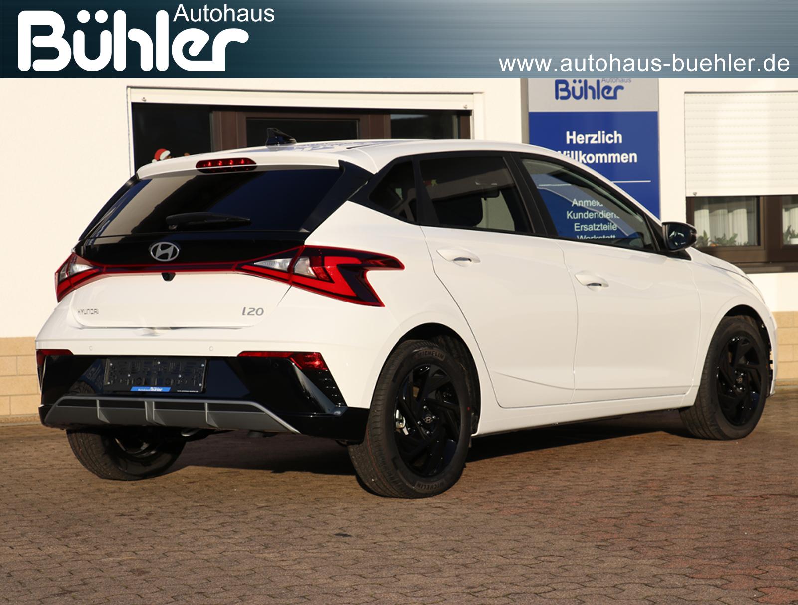 Hyundai i20 1.0 T-GDI DCT-Automatik Blackline - Atlas White