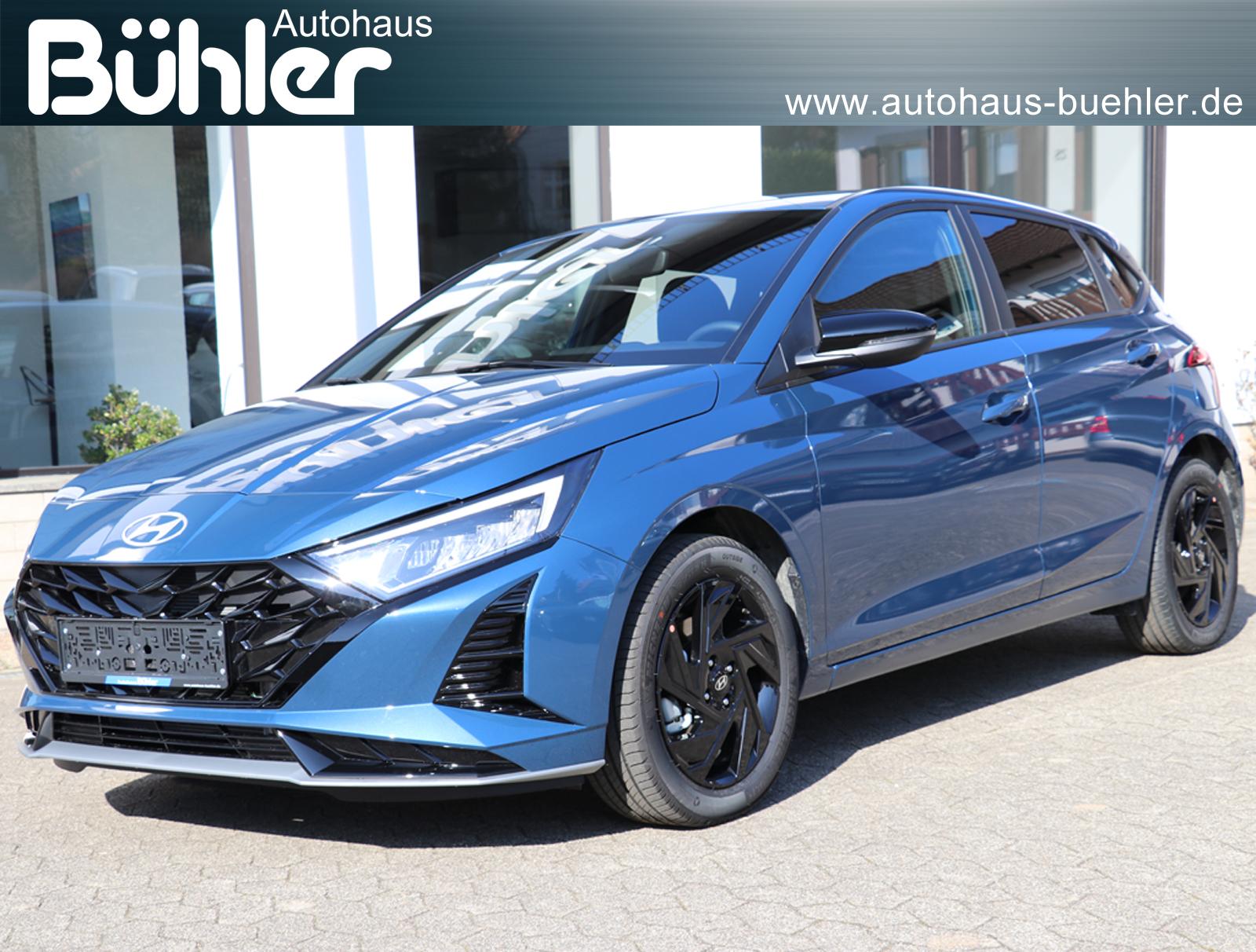 Hyundai i20 1.0 T-GDI DCT Automatik Blackline - Vibrant Blue Mineraleffekt