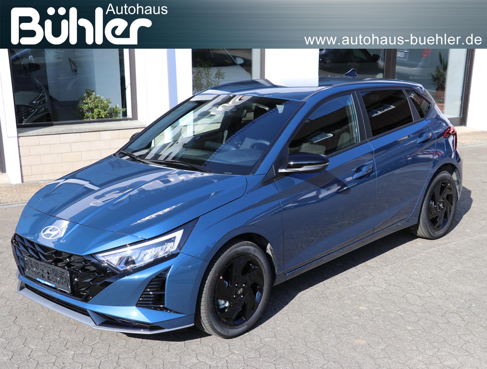 Hyundai i20 1.0 T-GDI DCT Automatik Blackline - Vibrant Blue Mineraleffekt