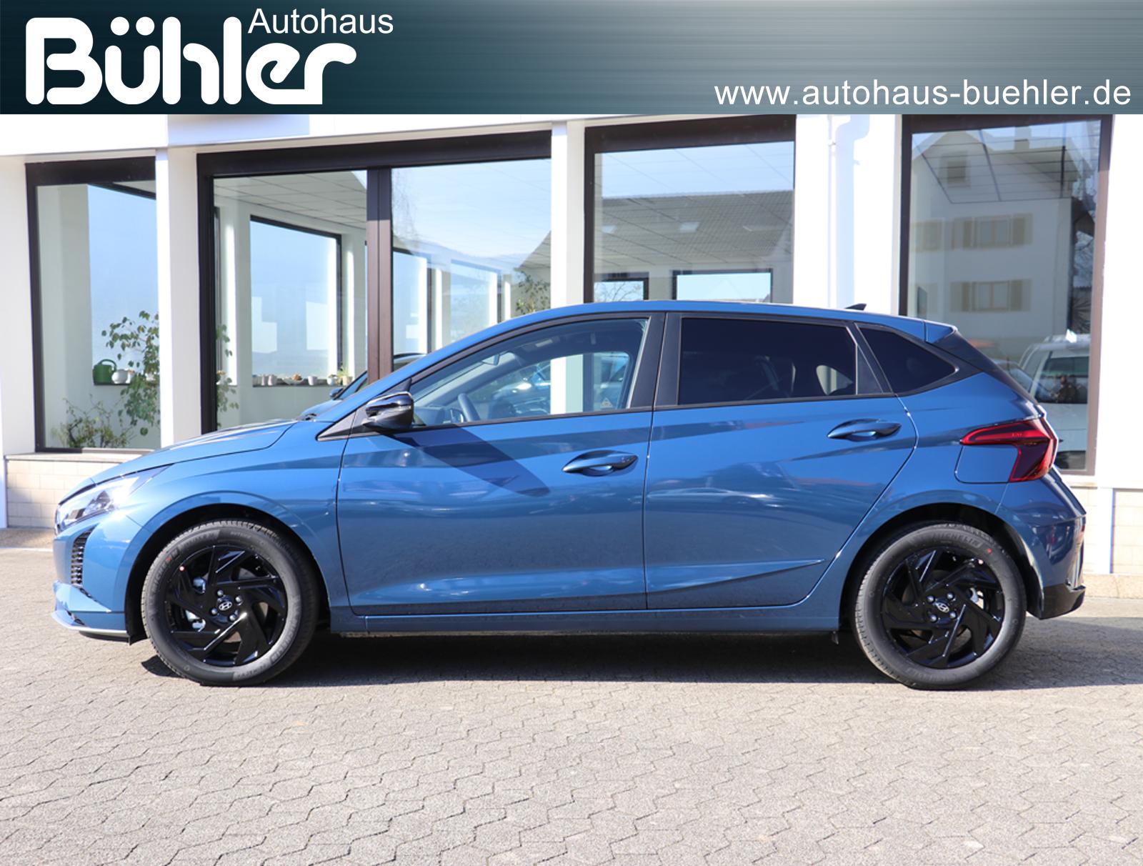 Hyundai i20 1.0 T-GDI DCT Automatik Blackline - Vibrant Blue Mineraleffekt