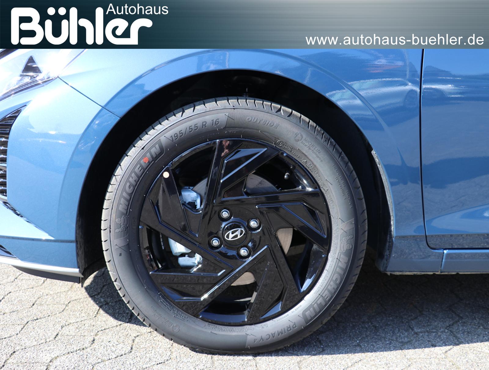 Hyundai i20 1.0 T-GDI DCT Automatik Blackline - Vibrant Blue Mineraleffekt