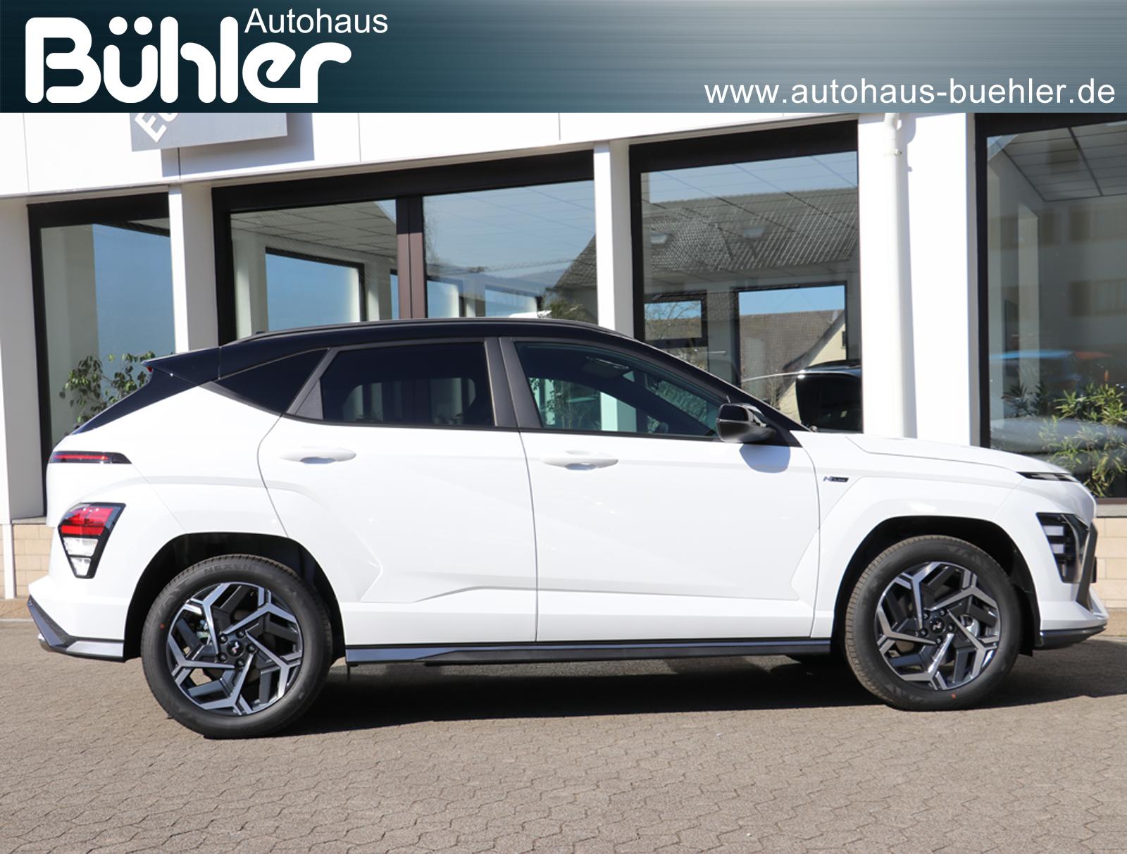 Hyundai Kona 1.6 T-GDI DCT Automatik N Line Atlas White, Schwarzes Dach