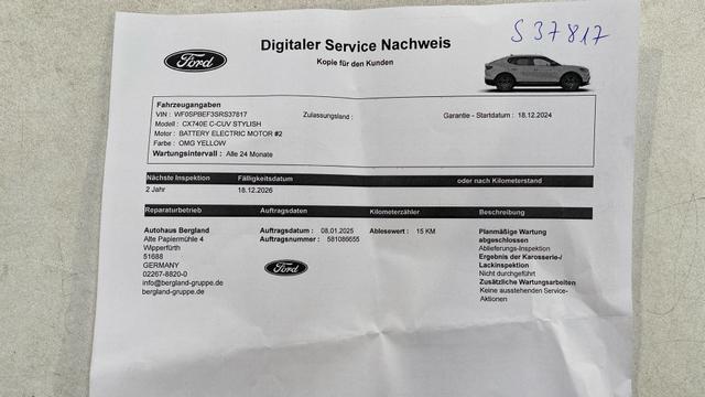 Ford Capri Electric 77kWh RWD Premium Fahrerassistenz-Paket 