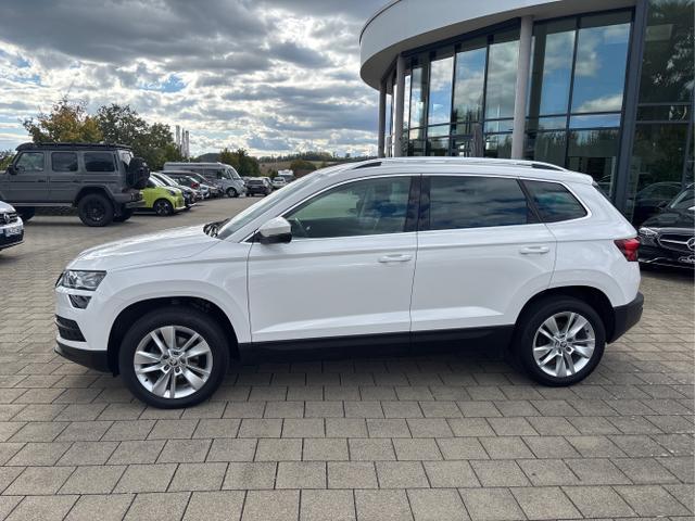 Skoda / Karoq / Wei&szlig; / / / 1.5 TSI ACT, Style, ACC, AHK-Vorb., SHZ vo.+hi., LED, LHZ, Navi, Apple Car Play, Android Auto