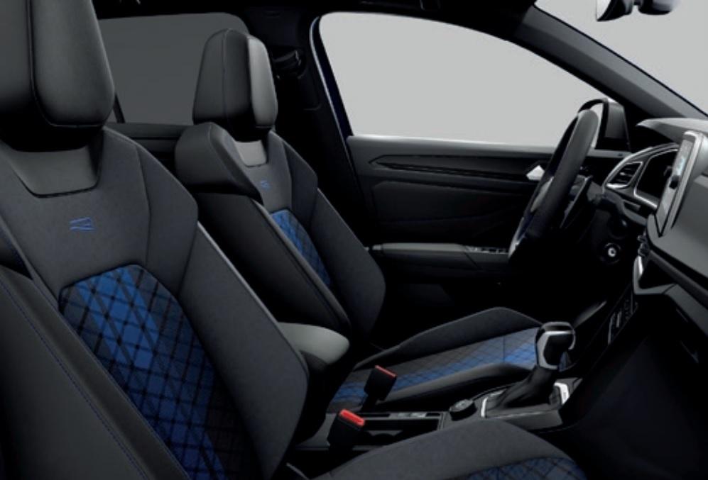 VW T-ROC Sitz vorne rechts Beifahrersitz Teilleder Style Rote Naht  Neuwertig