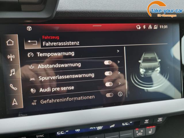 Audi A3 Sportback 30 TFSI 110PS LED-Scheinw. Klimaautomatik Sitzheizung Audi-Radio Bluetooth DAB+ Touchscreen Apple CarPlay Android Auto PDC Tempomat 16-LM 