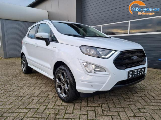 Ford EcoSport 1.0 EcoBoost 125PS ST-Line Teilleder Klimaautomatik Sitzheizung Ford-Radio SYNC3 DAB+ Touchscreen Bluetooth Apple CarPlay Android Auto PDC v+h Rückf.Kamera Lenkradheizung Frontscheibe beheizb. 17"LM 