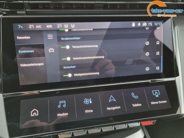 Peugeot 308 1.2 PureTech 130PS Automatik Allure 5-türig LED-Scheinw. Sitzheizung Teil-Leder Klimaautomatik Navi Touchscreen Bluetooth DAB Apple CarPlay Android Auto PDC v+h Rückf.Kamera 17-LM 