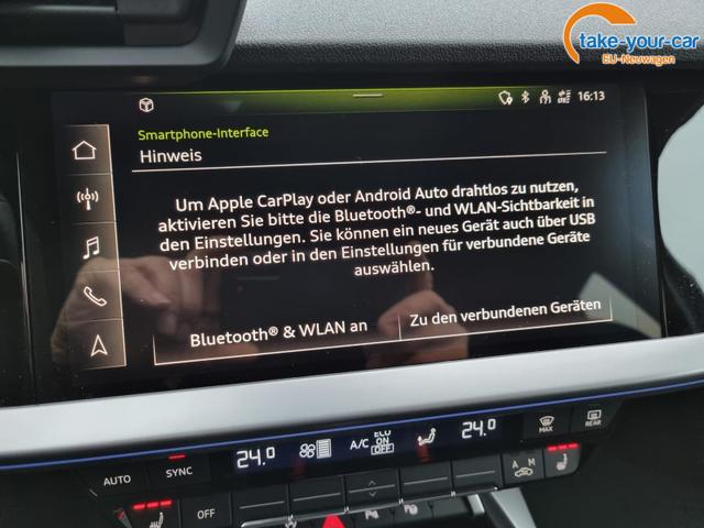 Audi A3 Limousine Limo S-Line 30 TFSI 110PS S-Tronic LED-Scheinw. Klimaautomatik Sitzheizung Sportsitze Audi-Radio Touchscreen Apple CarPlay Android Auto PDC v+h 2x Keyless 18"LM abg.Scheiben Tempomat 