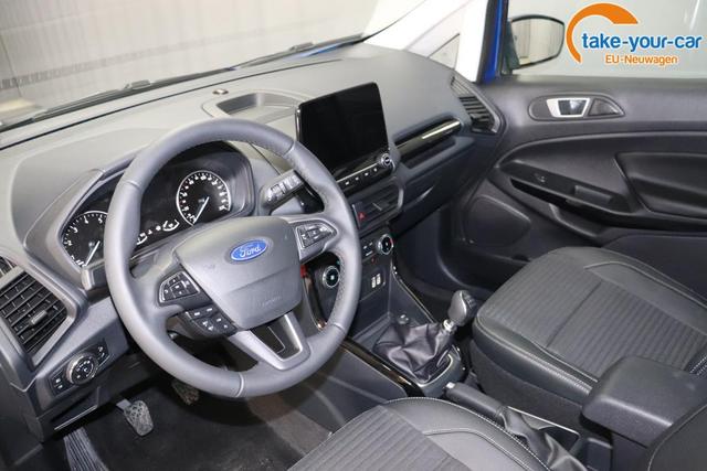 Ford EcoSport 1.0 EcoBoost Titanium 92kW 125PS Benzin		Dynamicblau Metallic	Premium Polsterung Sensico in Leder-Optik / Stoff* in Anthrazit	