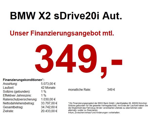 BMW X2 sDrive20i Aut. NAVI PLUS.RFK.AUT 