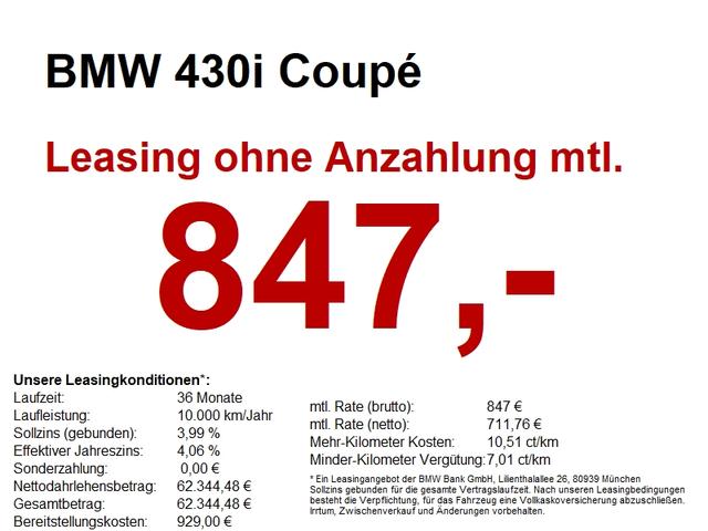 BMW 4er 430i Coupé M Sport weitere Rabatte möglich! 