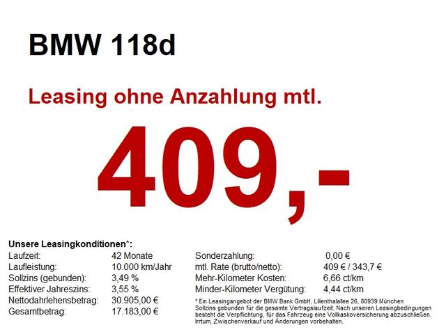 BMW 1er 118d Luxury Line AUT..GLASDACH.LED.HIFI 