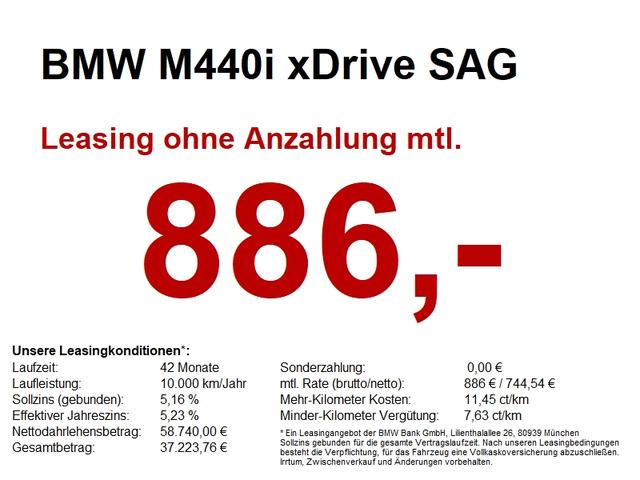 BMW M440 M440i xDrive SAG HUD/ACC+/GLASDACH/CAM/MEMO/ 