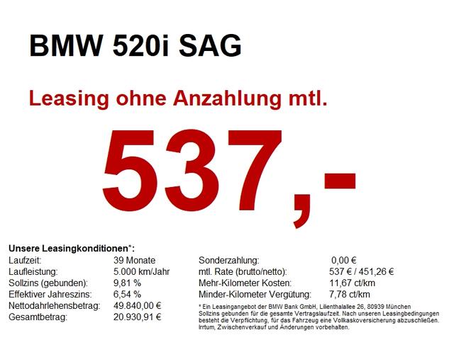 BMW 5er 520i SAG M Sport ACC+/S-LÜFT/PANO/LHZ/4xAC/hk 