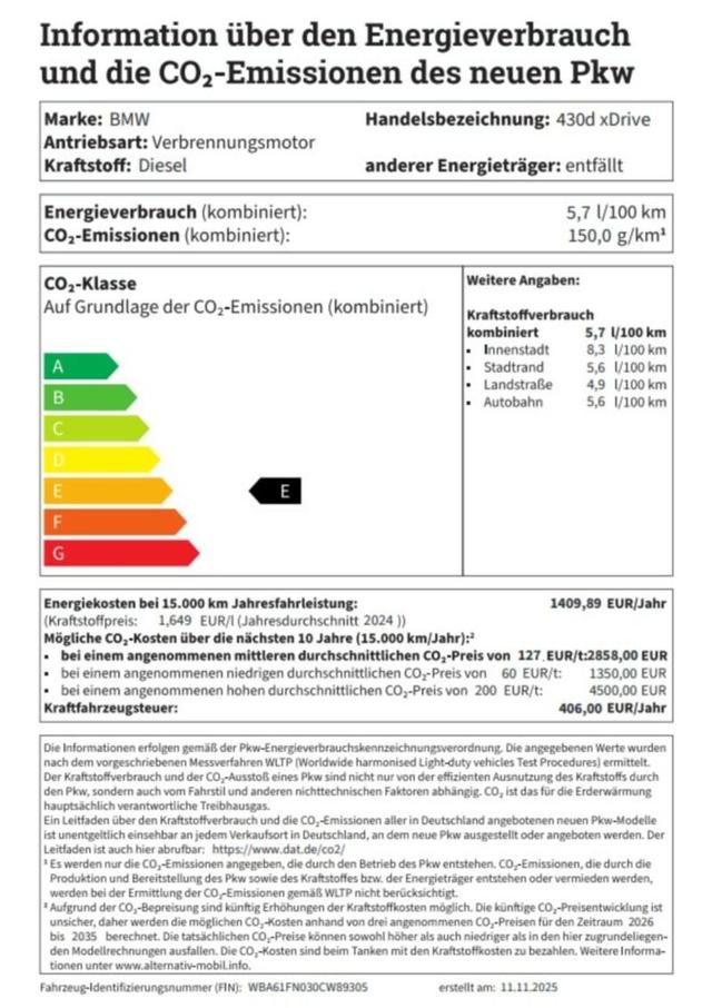 BMW 4er - M Sportpaket 430d xDrive Coupé