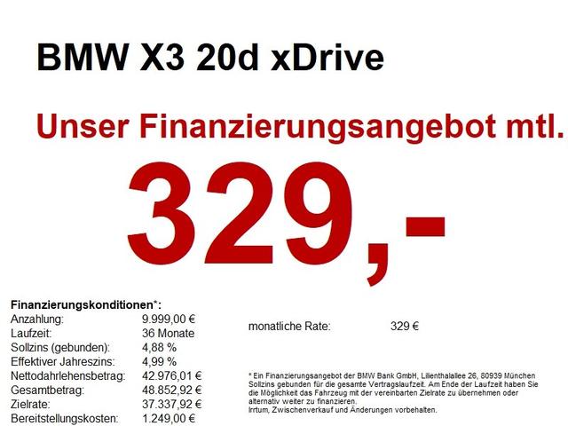 BMW X3 - 20d xDrive DrivingASS /AHK/KFZG/SportSitze