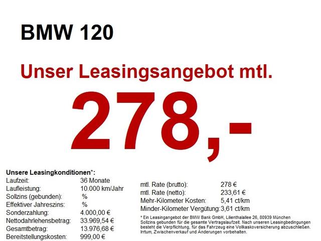 BMW 1er - 120 AHK. Premium Paket