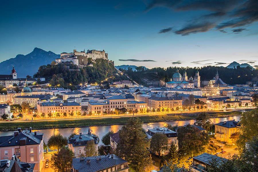 Blick auf die Altstadt Salzburg Austria