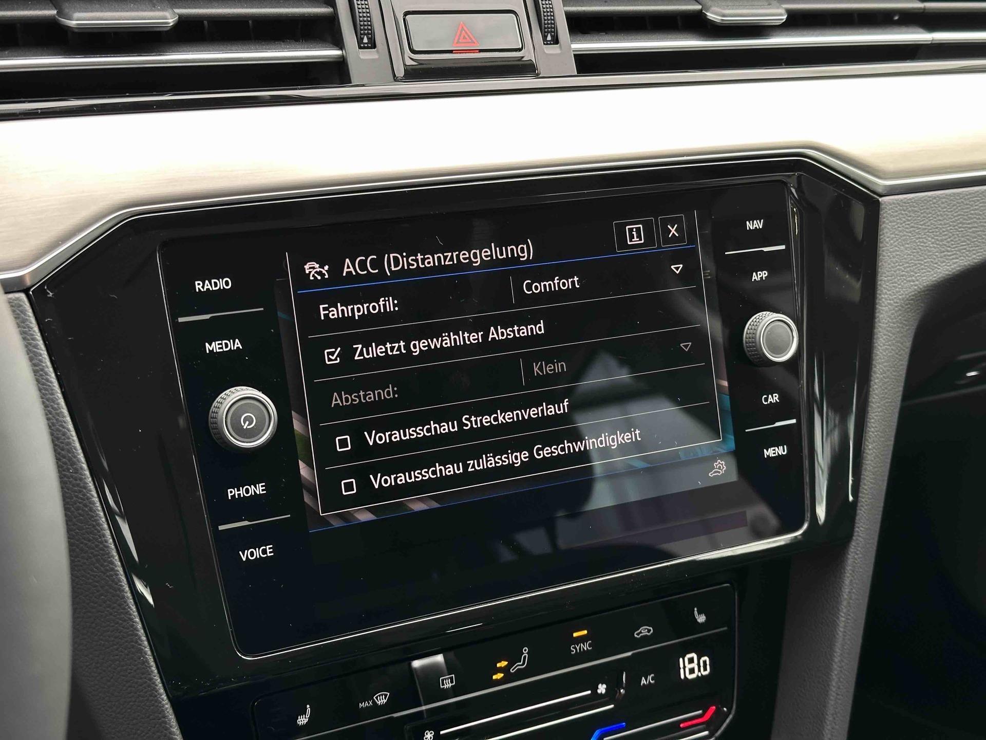 ACC Distanzregelung Assistent VW Passat