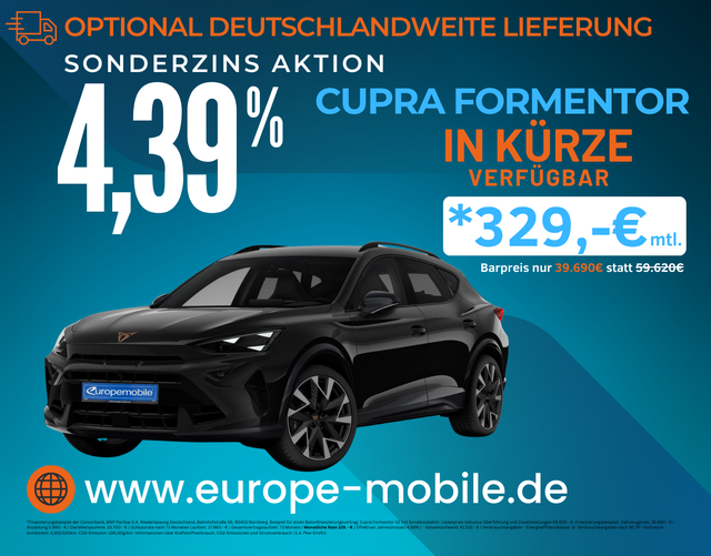 Cupra Formentor - VZ 2.0 TSI 333 DSG 4Drive (Vorlauf) LED/PANO/WINTER/EDGE/UVM.