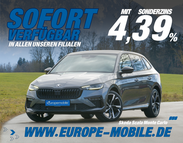 Skoda Scala - Monte Carlo 1.5 TSI 110kW DSG (Lager) 5J.GARANTIE|PANO|MATRIX|NAV|ASSISTENZ.PLUS|KOMFORT|UVM.