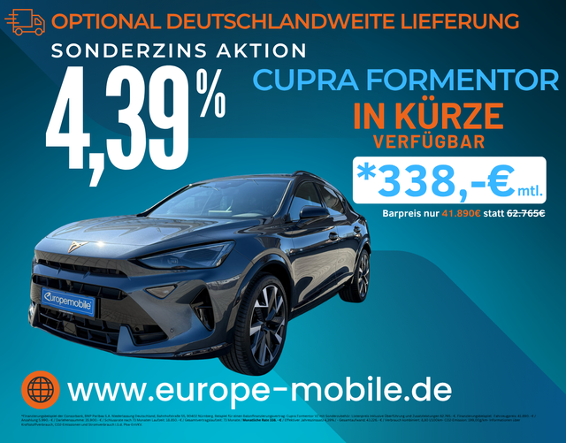 Cupra Formentor - VZ 2.0 TSI 333 DSG 4Drive (Vorlauf) MATRIX/PANO/WINTER/INTELLI./SENNH./UVM.