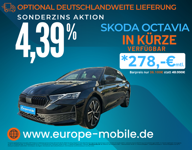 Skoda Octavia Combi - 2026 SPORTLINE 1.5 TSI 110 kW mHEV DSG (Lager) NAV/EASY/AHK/ASSIST/4J.GARANTIE/UVM.