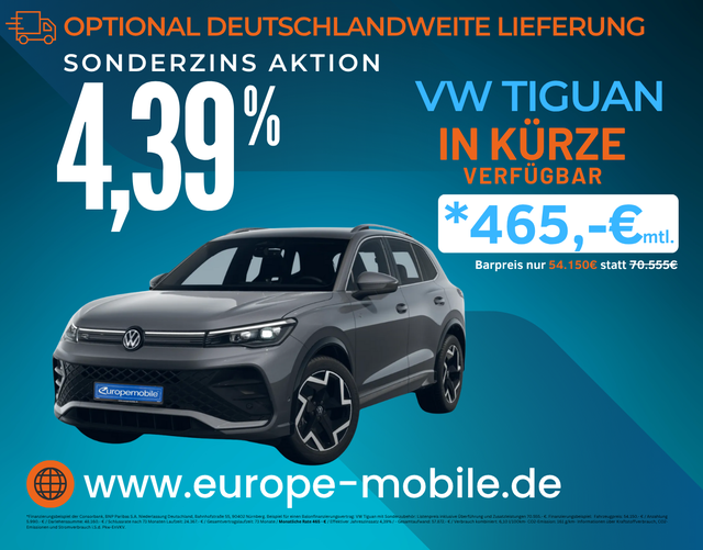 Volkswagen Tiguan - 2026 H3 R-LINE 2.0 TDI SCR 193 DSG 4MOTION (Vorlauf) NAV/MATRIX/PANO/19