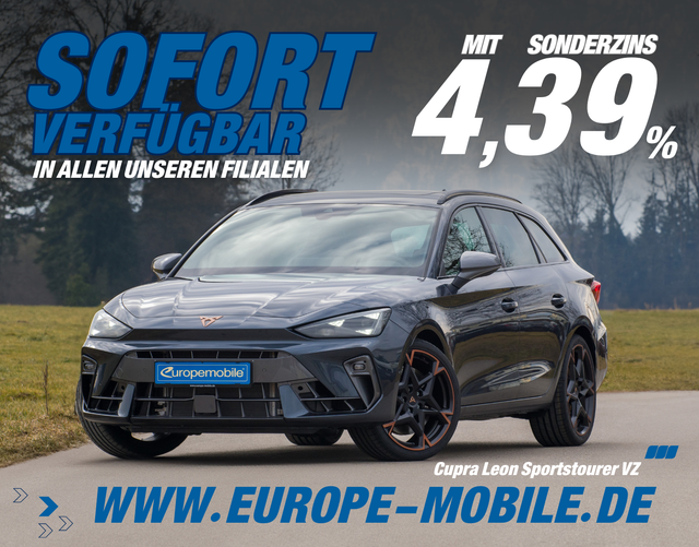 Cupra Leon - Sportstourer VZ 2.0 TSI 245 kW DSG 4DRIVE (Vorlauf) PANO/NAV/AHK/INTELLI/MATRIX/5J.GARANTIE/UVM.