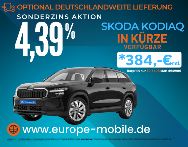 Skoda Kodiaq - SELECTION NAVI 2026 2.0 TDI 193 4x4 DSG (Vorlauf) 7-SITZE/KOMFORT/AHK/EASY/WINTER/UVM.