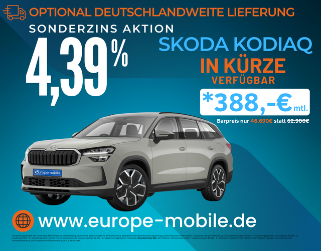 Skoda Kodiaq - SELECTION NAVI 2026 2.0 TDI 193 4x4 DSG (Vorlauf) NAV/20