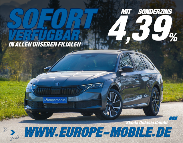 Skoda Octavia Combi - 2026 SPORTLINE 1.5 TSI 110 kW mHEV DSG (Lager) NAV/EASY/AHK/ASSIST/4J.GARANTIE/UVM.