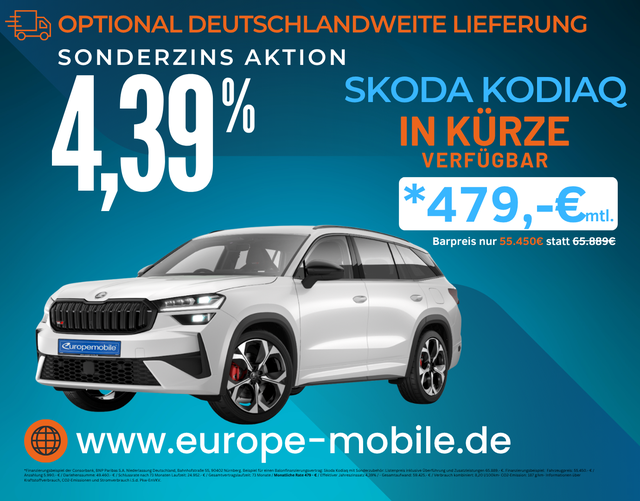 Skoda Kodiaq - 2026 H10 RS 2.0 TSI 195kW 4x4 DSG (Vorlauf) 7-SITZE/PANO/MATRIX/AHK/WINTER/STANDHZG/4J.GARANTIE/CANTON/UVM.