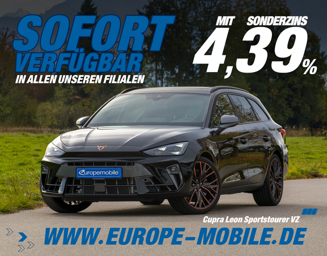 Cupra Leon - Sportstourer VZ 2.0 TSI 245 kW DSG 4DRIVE (Vorlauf) PANO/NAV/AHK/INTELLI/MATRIX/5J.GARANTIE/UVM.