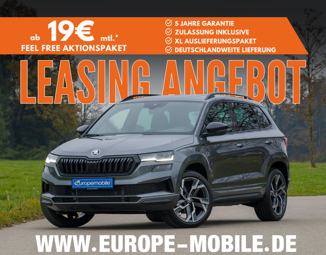 Skoda Karoq - 2026 H5 SPORTLINE 1.5 TSI ACT EVO 110 kW DSG (Leasingaktion) NAV9.2/PANO/TRAVEL/CANTON/AHK/MATRIX/UVM.