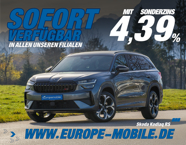 Skoda Kodiaq - 2026 H10 RS 2.0 TSI 195kW 4x4 DSG (Lager) 7-SITZE/PANO/MATRIX/AHK/WINTER/5J.GARANTIE/CANTON/UVM.