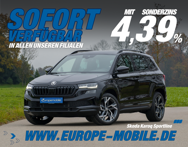 Skoda Karoq - 2026 H5 SPORTLINE 1.5 TSI ACT EVO 110 kW DSG (Vorlauf) NAV9.2/PANO/TRAVEL/CANTON/AHK/MATRIX/UVM.