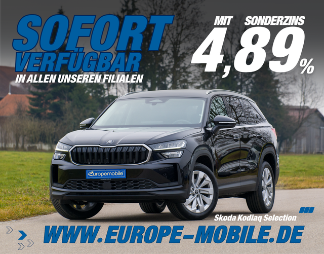 Skoda Kodiaq - SELECTION NAVI 2026 2.0 TDI 193 4x4 DSG (Lager) 7-SITZE/KOMFORT/AHK/EASY/WINTER/UVM.