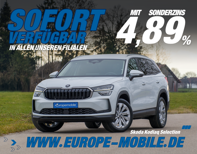 Skoda Kodiaq - SELECTION NAVI 2026 2.0 TDI 193 4x4 DSG (Lager) STANDHEIZ./NAV/ASSISTENZPAKET/AHK/WINTER/CHROME/UVM.