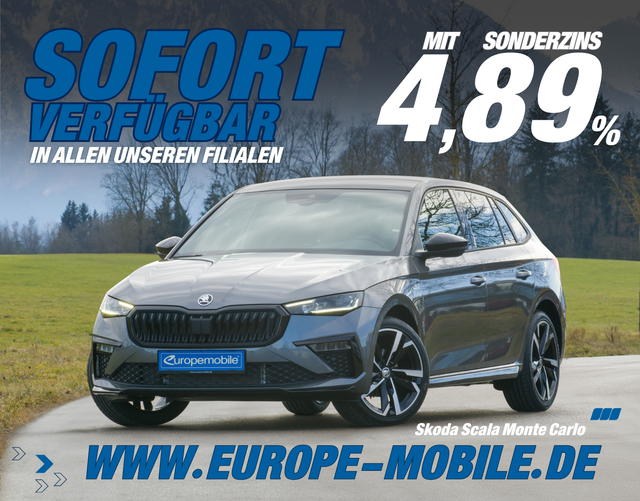 Skoda Scala - Monte Carlo 1.5 TSI 110kW DSG (Lager) 5J.GARANTIE|PANO|MATRIX|NAV|ASSISTENZ.PLUS|KOMFORT|UVM.