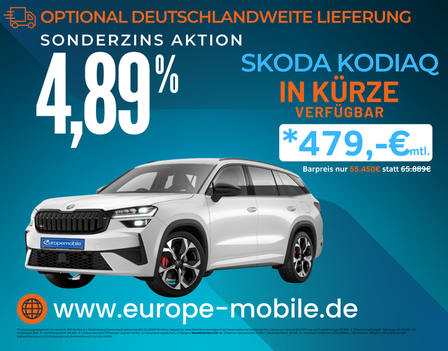 Skoda Kodiaq - H10 RS 2.0 TSI 195kW 4x4 DSG (Vorlauf) 7-SITZE/PANO/MATRIX/AHK/WINTER/STANDHZG/4J.GARANTIE/CANTON/UVM.
