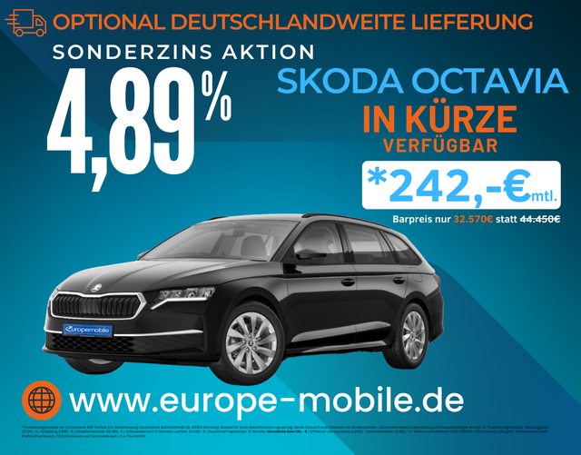 Skoda Octavia Combi - H7 SELECTION 2.0 TDI DSG 150 (Vorlauf) LODGE/EASY.OPEN/ACC/FAMILY/KAM/UVM