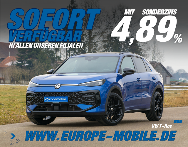 Volkswagen T-Roc - R-Line 1.5 eTSI OPF DSG 150 BLACK/MATRIX/NAV/PANO/AHK/4J.GARANTIEUVM. (Lager)