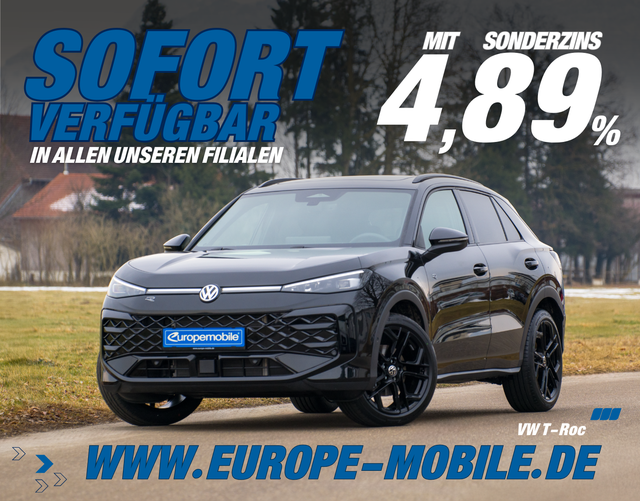 Volkswagen T-Roc - R-Line 1.5 eTSI OPF DSG 150 BLACK/MATRIX/NAV/PANO/AHK/4J.GARANTIEUVM. (Lager)
