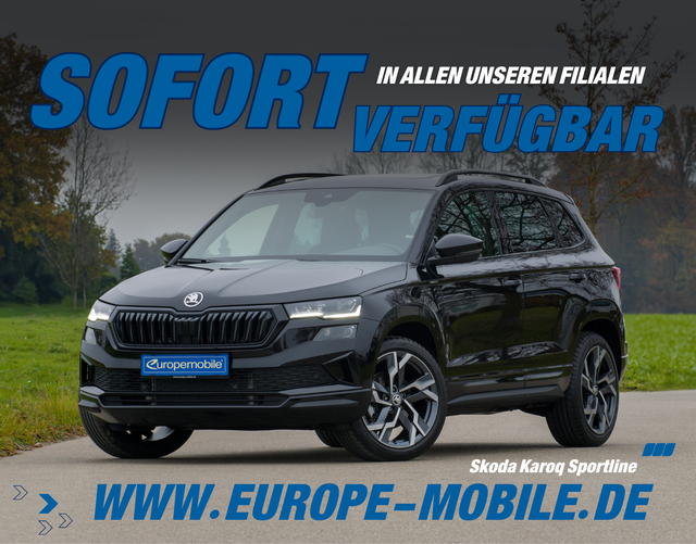 Skoda Karoq - 2026 H5 SPORTLINE 1.5 TSI ACT EVO 110 kW DSG (Lager) NAV9.2/PANO/TRAVEL/CANTON/AHK/MATRIX/UVM.