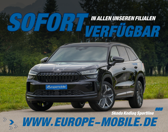 Skoda Kodiaq - H10 SPORTLINE 2.0 TDI DSG 4x4 142 kW (Lager) 7-SITZE/PANO/MATRIX/NAV/KESSY/AHK/20