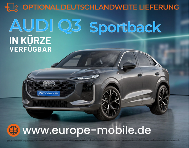 Audi Q3 Sportback - S line TFSI quattro 204PS (Vorlauf) PANO/NAV/TECHPLUS/KLIMAPLUS/DYNAMIK/UVM: